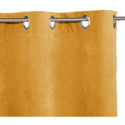 Atmosphera - Rideau Mémories jaune moutarde 140x260cm créateur d'intérieur