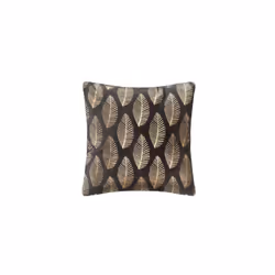 Coussin en velours - L 40 cm x l 40 cm - Gris et doré Coussin en velours gris foncé imprimé dorés déhoussable. Finitions avec ...