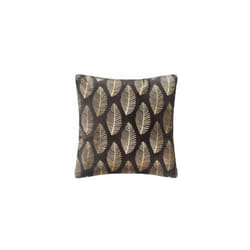 Atmosphera - Coussin en velours - l 40 cm x l 40 cm - Gris et doré - Livraison gratuite