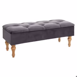 Banc Coffre Velours Hiver - Atmosphera