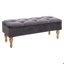 Banc Coffre Velours Hiver - Atmosphera