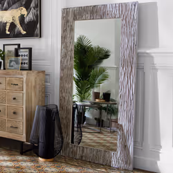 Miroir Bois Relief