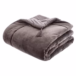 Édredon Velours Hiver Gris