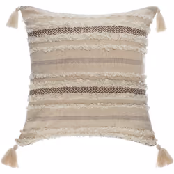 Vous souhaitez une décoration épurée invitant au bien-être ? Le coussin "Shine" Atmosphera est l'accessoire déco qu'il vous f ...