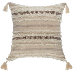 Atmosphera - Coussin Shine beige 59x59cm créateur d'intérieur