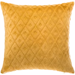 Description générale Ajoutez une touche élégante à votre intérieur avec le coussin carré Flan 3D Losange de couleur ocre. Ce  ...