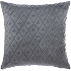 Atmosphera - Coussin losanges flanelle gris ardoise 40x40cm créateur d'intérieur