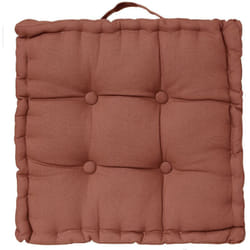 Atmosphera - Coussin de sol rose terracotta 40x40cm créateur d'intérieur