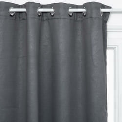Atmosphera - Rideau occultant Feuilles gris ardoise 140x260cm créateur d'intérieur