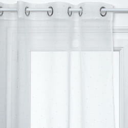 Atmosphera - Voilage Pois blanc 140x240cm créateur d'intérieur