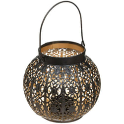 Atmosphera - Lanterne ronde métal noir H15cm créateur d'intérieur