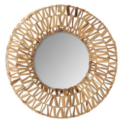 Miroir Tressé Terre Beige