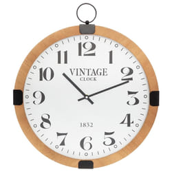 Pendule "Silence" gousset en panneau de bois MDF D38cm