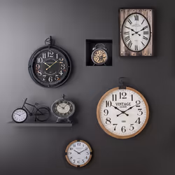 Pendule "Silence" gousset en panneau de bois MDF D38cm