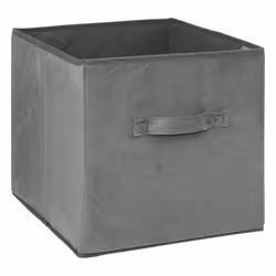Boîte de rangement pour meuble - Five - 31x31 cm - Velours Gris foncé