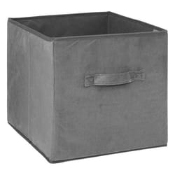 Boîte de rangement pour meuble - Five - 31x31 cm - Velours Gris foncé