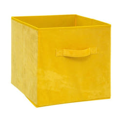 5five - panier velours 31x31cm mix n  modul jaune