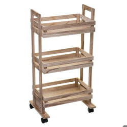 5five - desserte à roulettes 3 étages en bois cagette