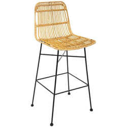Atmosphera - Chaise de bar Kubu métal et rotin créateur d'intérieur