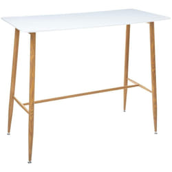 Table à manger bar Roka blanc L120cm Atmosphera créateur d'intérieur