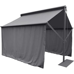 Hesperide - Rideaux pour tonnelle Salsa 4x2m en polyester ardoise - Hespéride