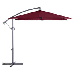 Hesperide - Parasol rond décentré Janeiro 3 m bordeaux Hespéride
