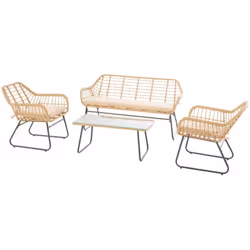 Description générale Profitez de moments de détente sur votre terrasse ou dans votre jardin avec le salon de jardin Lambada d ...