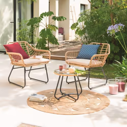 Description générale Profitez de moments de détente sur votre terrasse avec le salon de jardin Lambada de la marque Hespéride ...