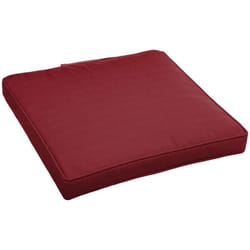 Galette de chaise à scratch Korai bordeaux 40x40x4cm en polyester - Hespéride