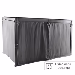 Jeu de 6 rideaux pour la tonnelle Avila 4 x 3 m - Hespéride