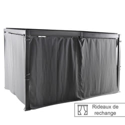 Jeu de 6 rideaux pour la tonnelle Avila 4 x 3 m - Hespéride