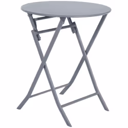 Idéale pour savourer un café au soleil en duo, la table de jardin pliante ronde "GREENSBORO" Hespéride est un indispensable p ...