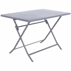 Pratique et conviviale, la table de jardin pliante rectangulaire "GREENSBORO" Hespéride est l'alliée des moments de partage e ...