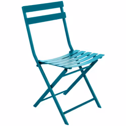 Description générale La chaise de jardin pliante Greensboro en bleu canard est conçue en acier traité époxy, offrant résistan ...