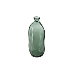 Vase Bouteille Verre Recyclé Kaki