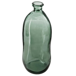 Vase Bouteille Verre Recyclé Kaki