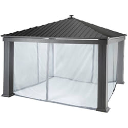 Moustiquaire pour tonnelle Patia ardoise 4x4m en polyester - Hespéride