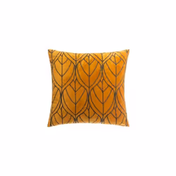 Coussin en velours brodé - L 40 cm x l 40 cm - Ocre Coussin déhoussable brodé en velours . Dimensions L 40 cm x l 40 cm. Mati ...