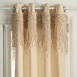 Atmosphera - Rideau Rituality macramé beige 140x260cm créateur d'intérieur