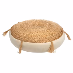 Coussin de sol Rituality en jute D38 cm - Beige - Atmosphera createur dinterieur