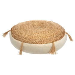 Coussin de sol Rituality en jute D38 cm - Beige - Atmosphera createur dinterieur