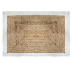 Tapis en Jute à Bord Blanc