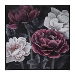 Toile Peinture avec Cadre Fleurs