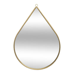 Miroir Mural en Métal  Goutte  29cm Or