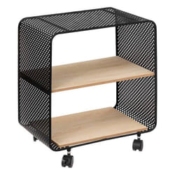 Étagère à roulettes - 5five - 2 cases - Noir - Métal - MDF