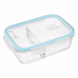 Boîte de conservation - FIVE - Clipeat - Verre - 11L - 2 compartiments - Rectangulaire