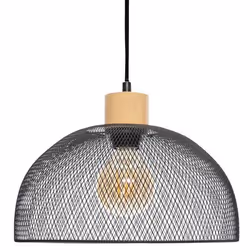 Suspension Métal Bois Noir - ATMOSPHERA