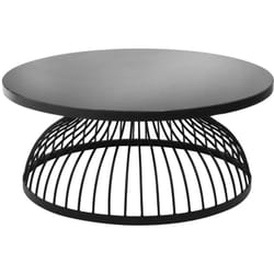 Table basse Kushi métal noir D90cm Atmosphera créateur d'intérieur