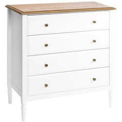 Commode Solen bois blanc 5 tiroirs Atmosphera créateur d'intérieur