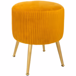 Description générale Ce tabouret design en velours jaune moutarde, également connu sous le nom de modèle 'Solaro', apporte un ...